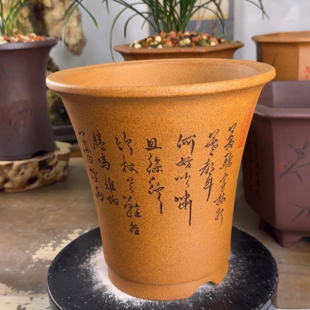听***风花盆紫砂紫砂花盆