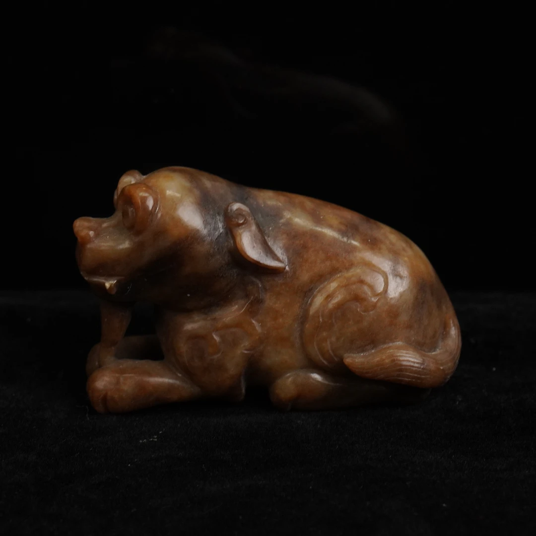 【明】玉瑞兽(高3.5cm宽7cm重170g)