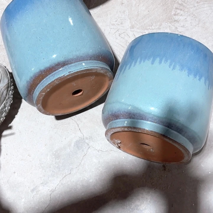 紫砂花盆口径19高度21两只正品