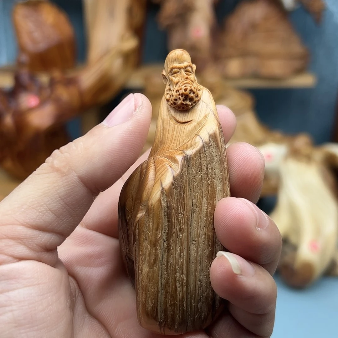 木柏木摆件手把件