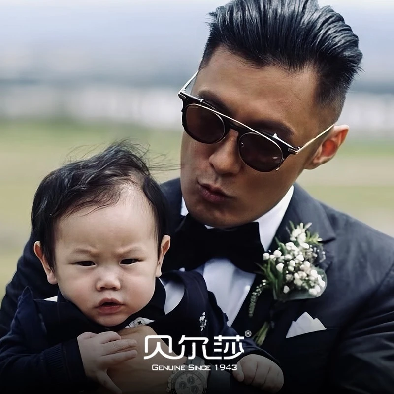 余文乐同款2025新款墨镜偏光飞行员开车男眼镜复古太阳镜近视夹片