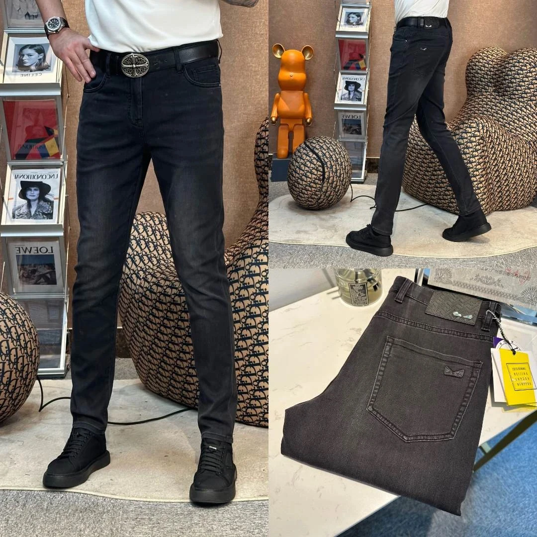 TM-111黑灰色牛仔裤