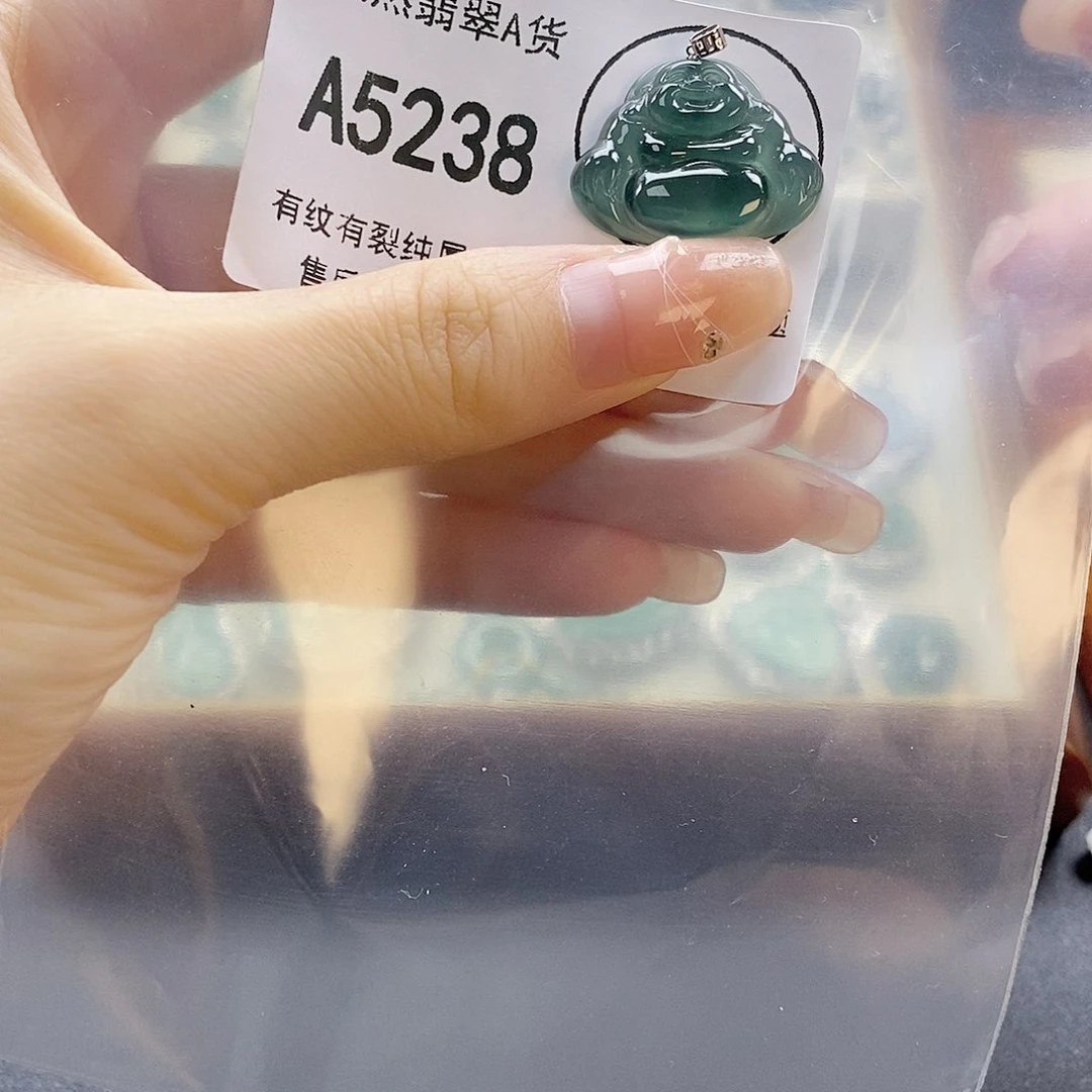 翡翠未镶嵌吊坠(赠链)