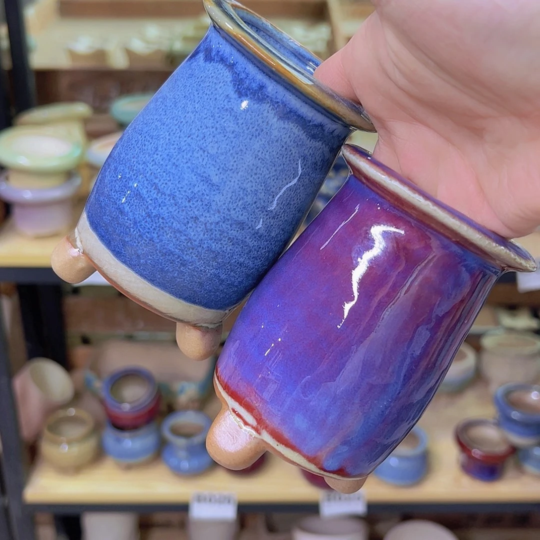 红陶陶瓷花盆当场满12包邮