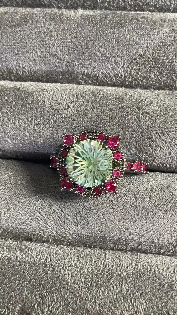 福玺甄选烟花红戒指7023