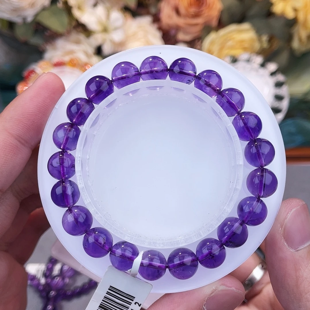 手串未镶嵌紫晶紫水晶9m