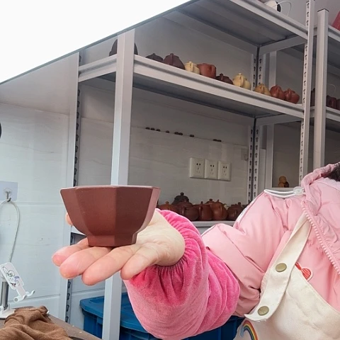 紫泥菱花杯菱花杯