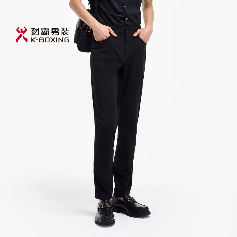 【含桑蚕丝】劲霸商务男装直筒休闲裤男士夏季裤子薄款BQZE2517