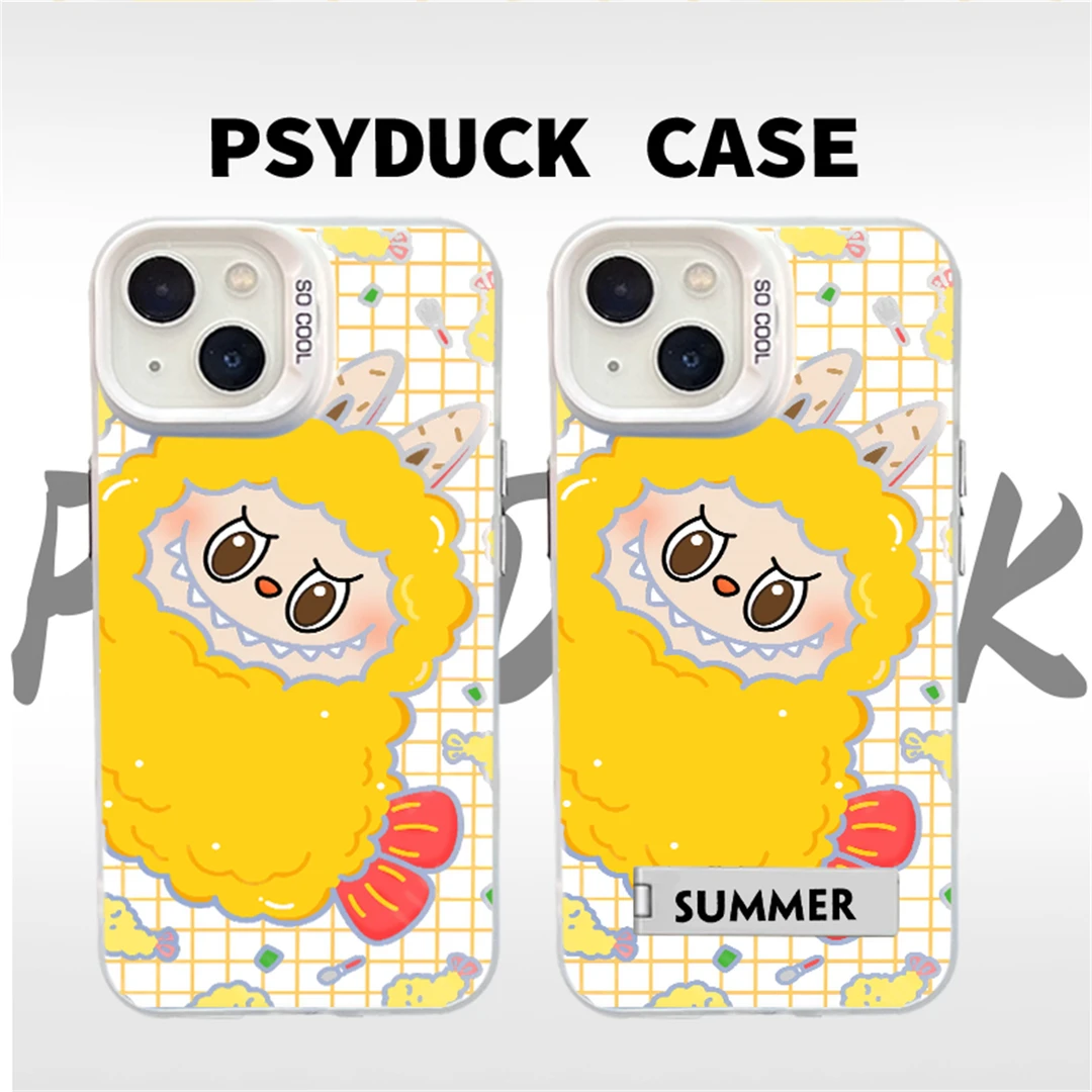 适用苹果华为一加小米天妇罗拉布布彩银白底卡通动漫防摔手机壳