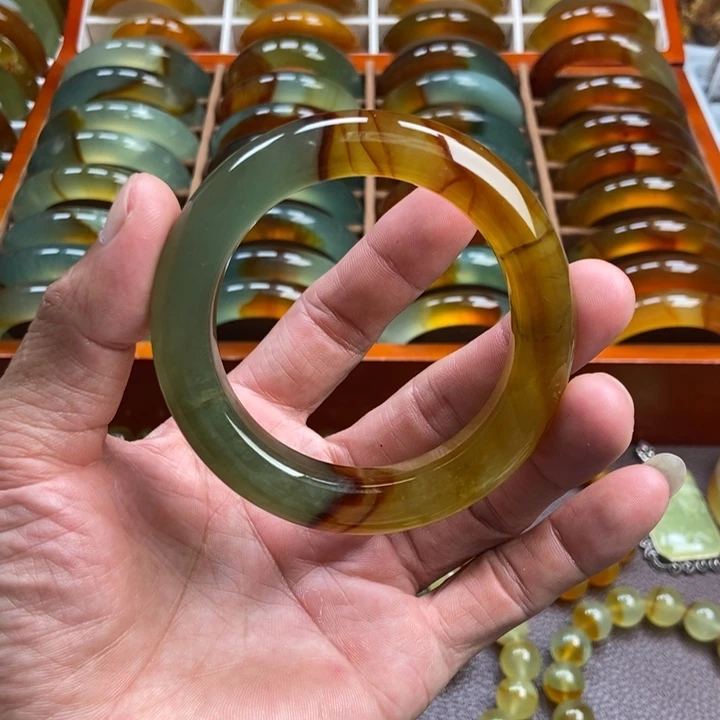缘***分蛇纹石玉未镶嵌手镯手串戒指吊坠