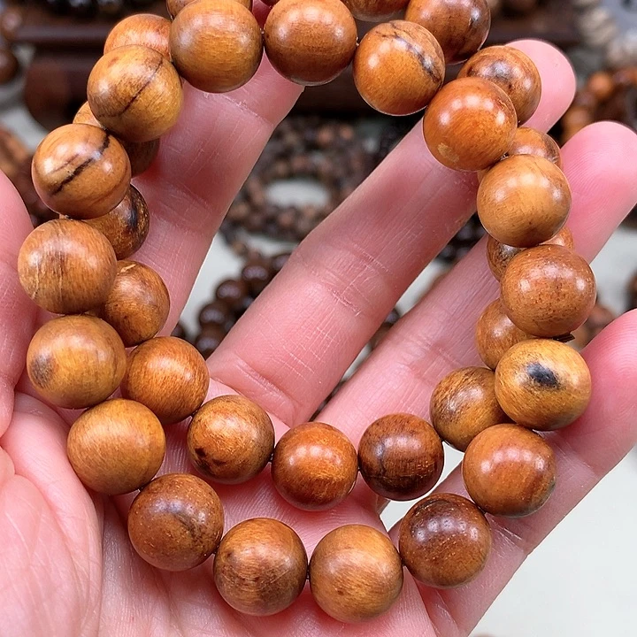 【闪购商品】贡木其他印贡黄年糕1.2发其中一串瑕疵珠