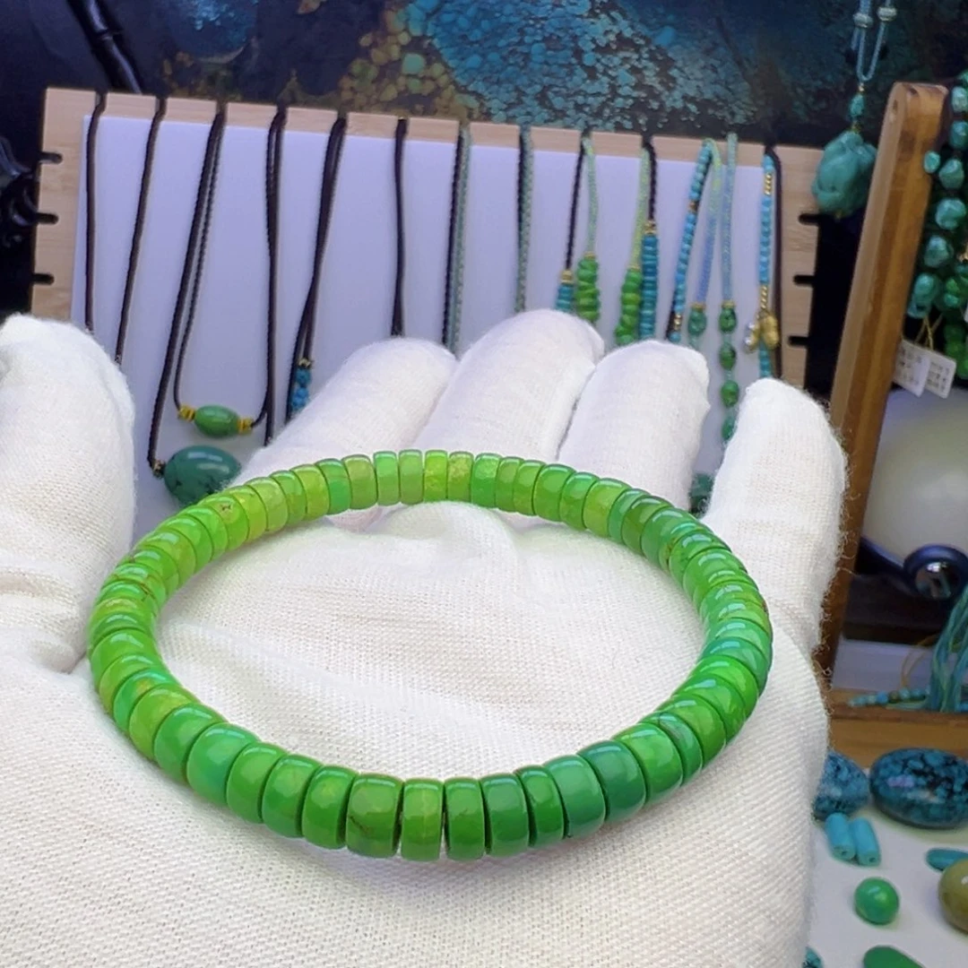菜籽绿直切手串6.5mm兰