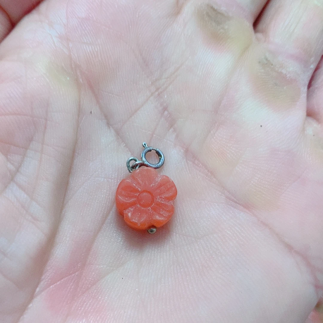 南红玛瑙银S925镶嵌吊坠(不含链)