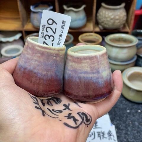 紫砂花盆微瑕329口径3厘米左右