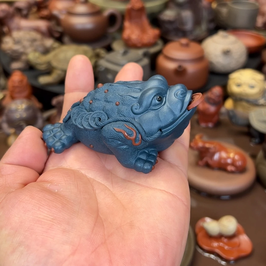 茶宠紫砂紫砂金蟾