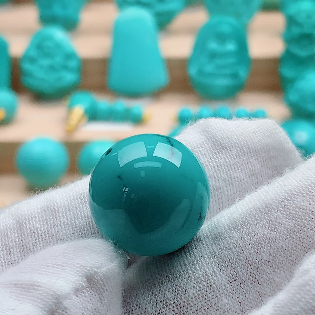 绿松石未镶嵌圆珠