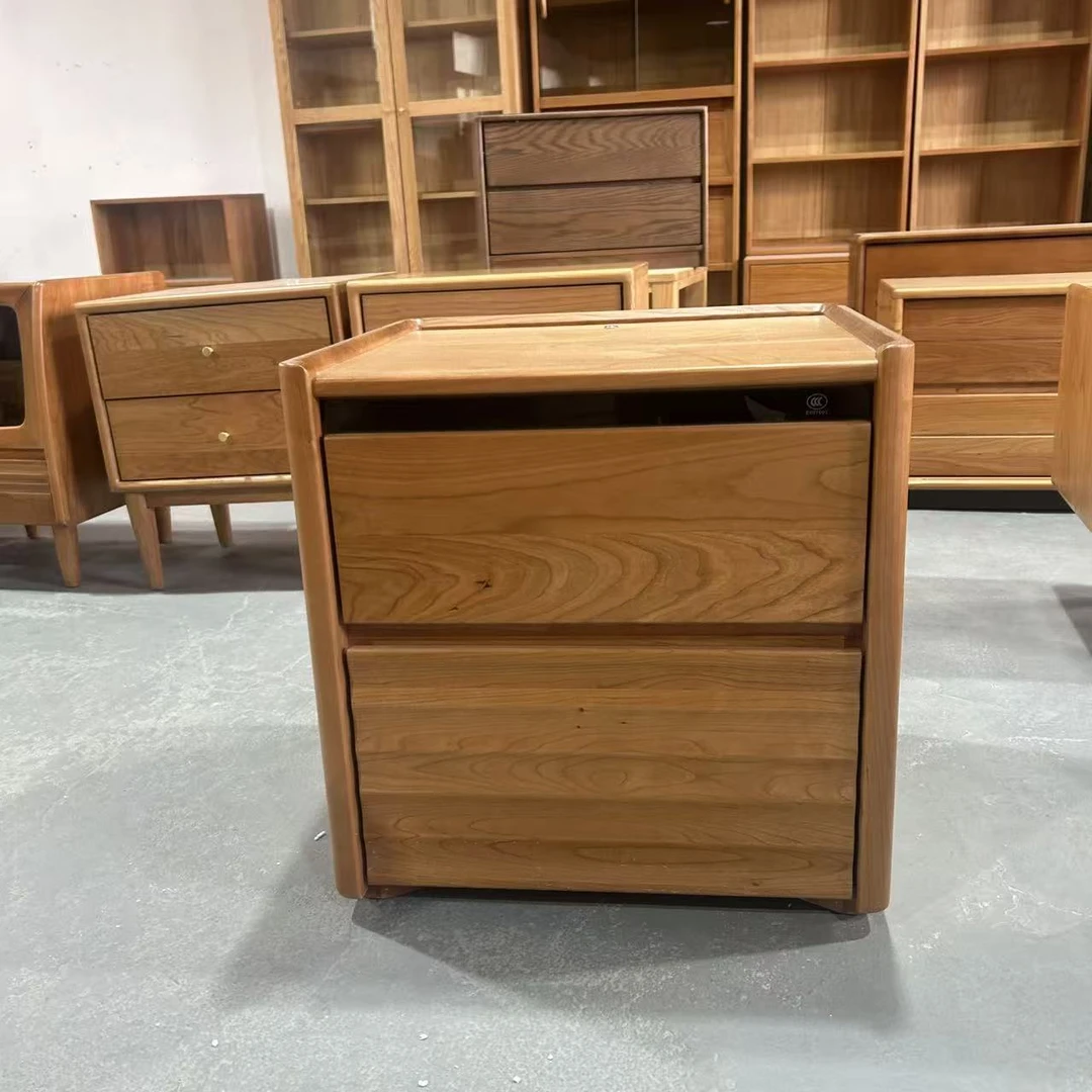 不退换无售后 樱桃木落地床头柜47*40*48