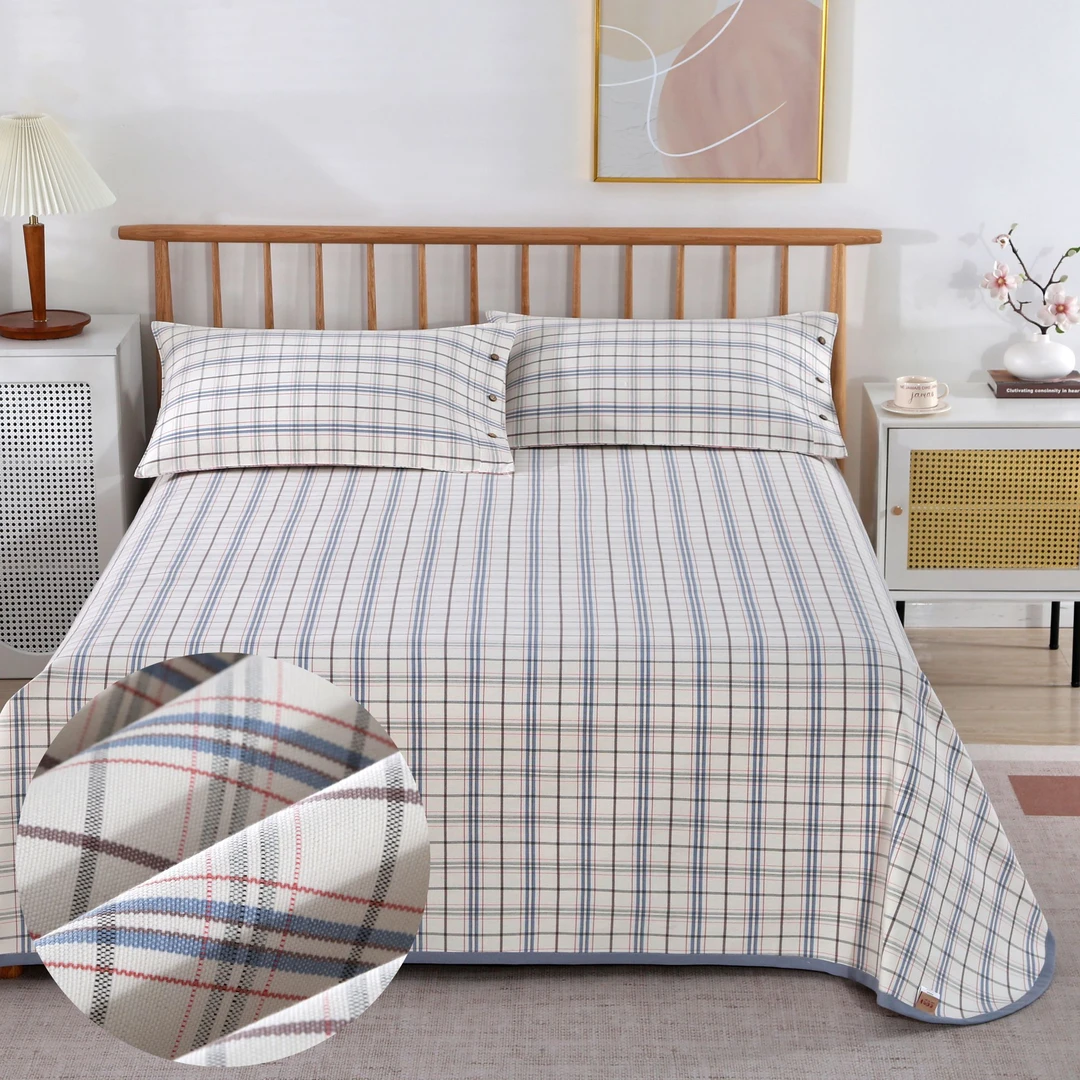 凉席老粗布凉席全棉特厚床单不起球不掉色舒适老粗布凉席夏季凉席