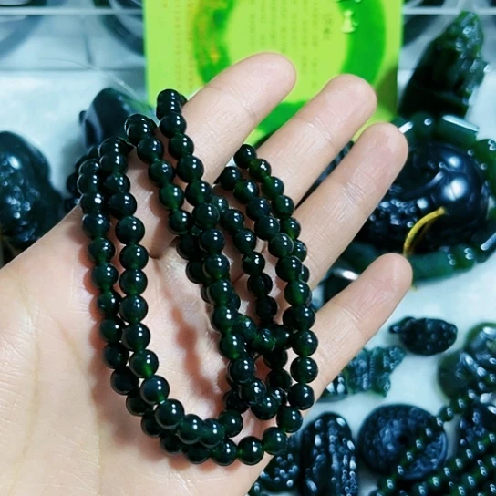 蛇纹石玉手链合金