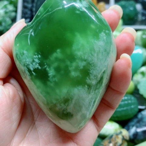 蛇纹石玉未镶嵌手把件