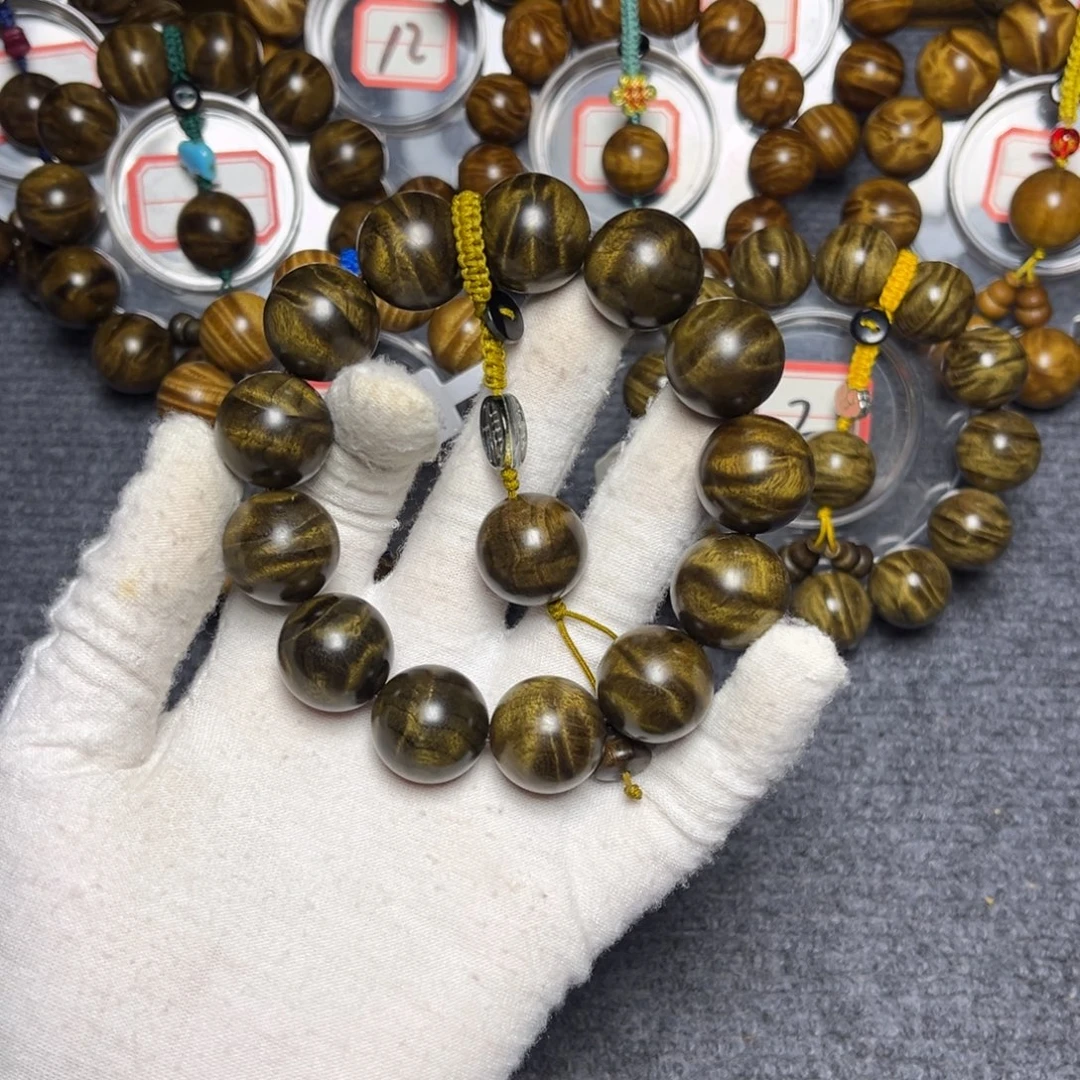 楠木（金丝楠）手串/手链阴沉绿1.8闪电688