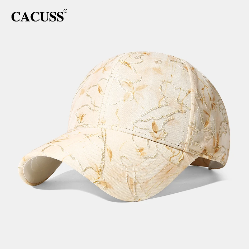 【Cacuss】帽子女士遮阳防晒帽夏轻薄蕾丝鸭舌帽宽帽檐大头围棒球帽