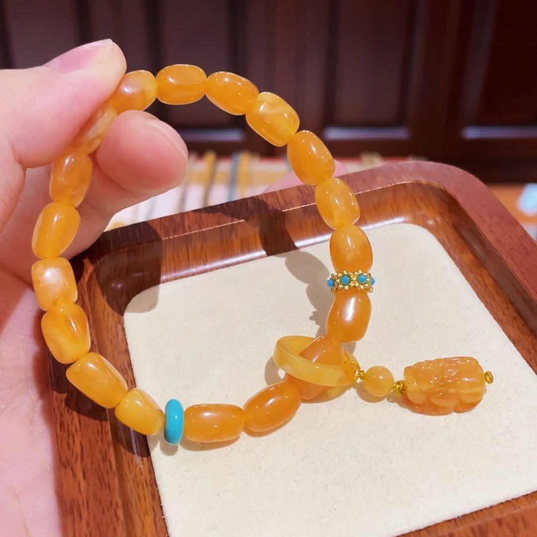 蜜蜡手链未镶嵌手串