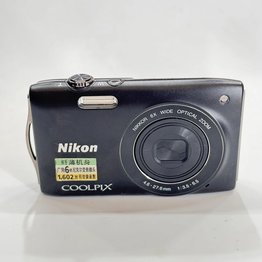 95新 Nikon/尼康 s3200黑色1600w像素6x光变ccd数码相机