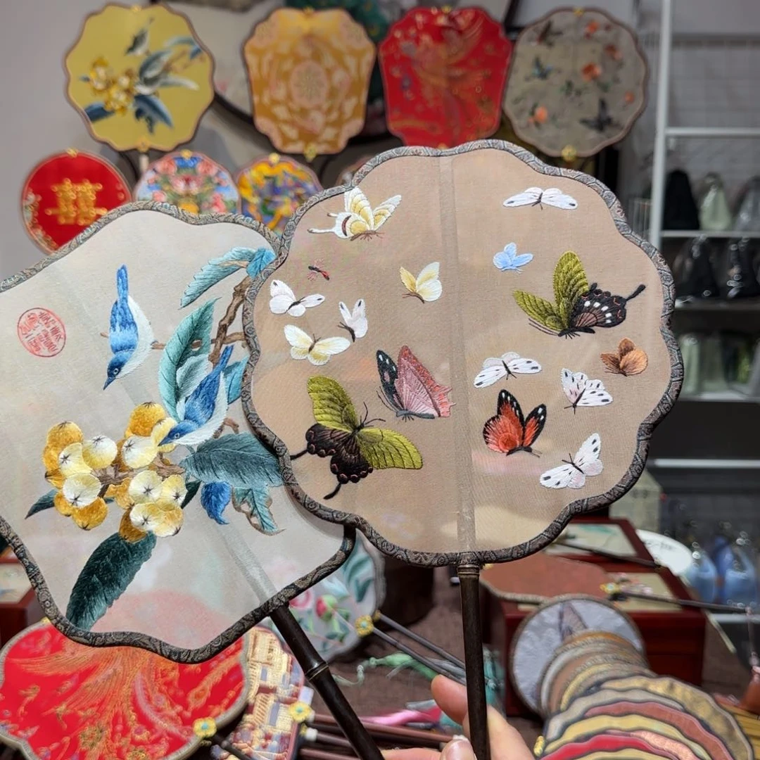 刺绣绿***）纯手工苏绣双面绣