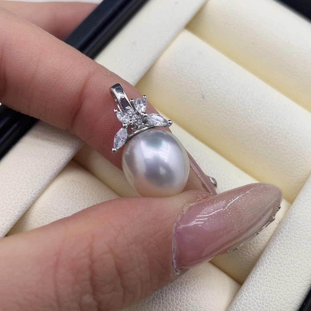 颈饰银S925镶嵌海水珍珠