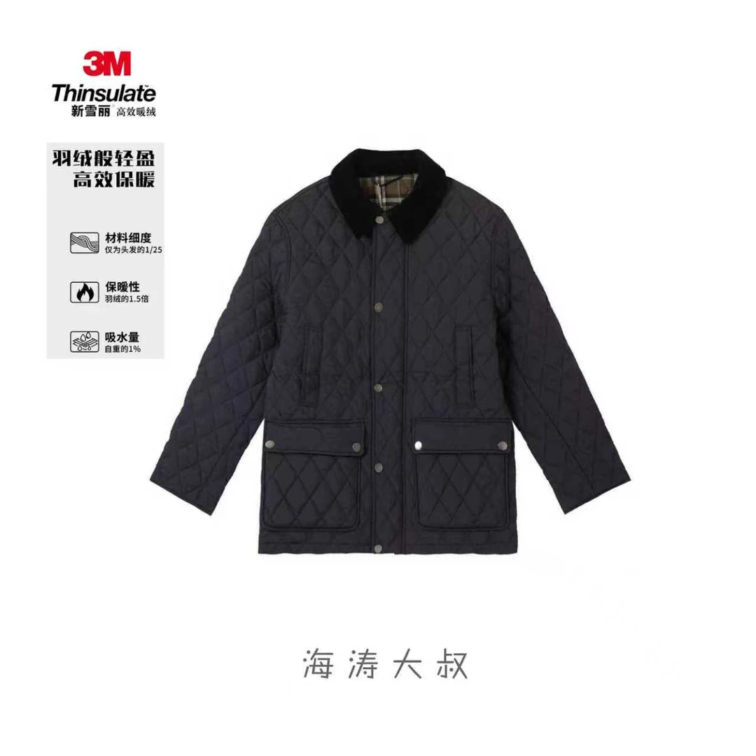 【海涛大叔】「英伦灵魂」B家同款150g3M新雪丽棉巴恩风绗缝谷仓棉服