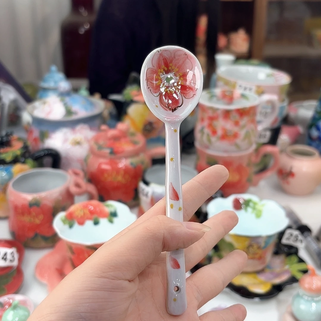 景德镇手绘高温釉下彩陶瓷茶具