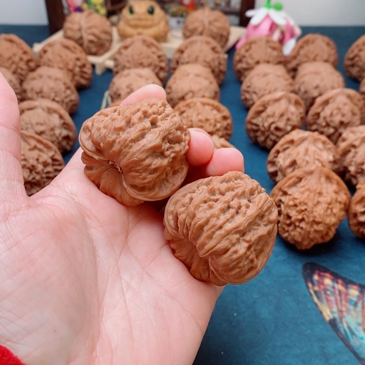 把件文玩核桃平谷凹底40