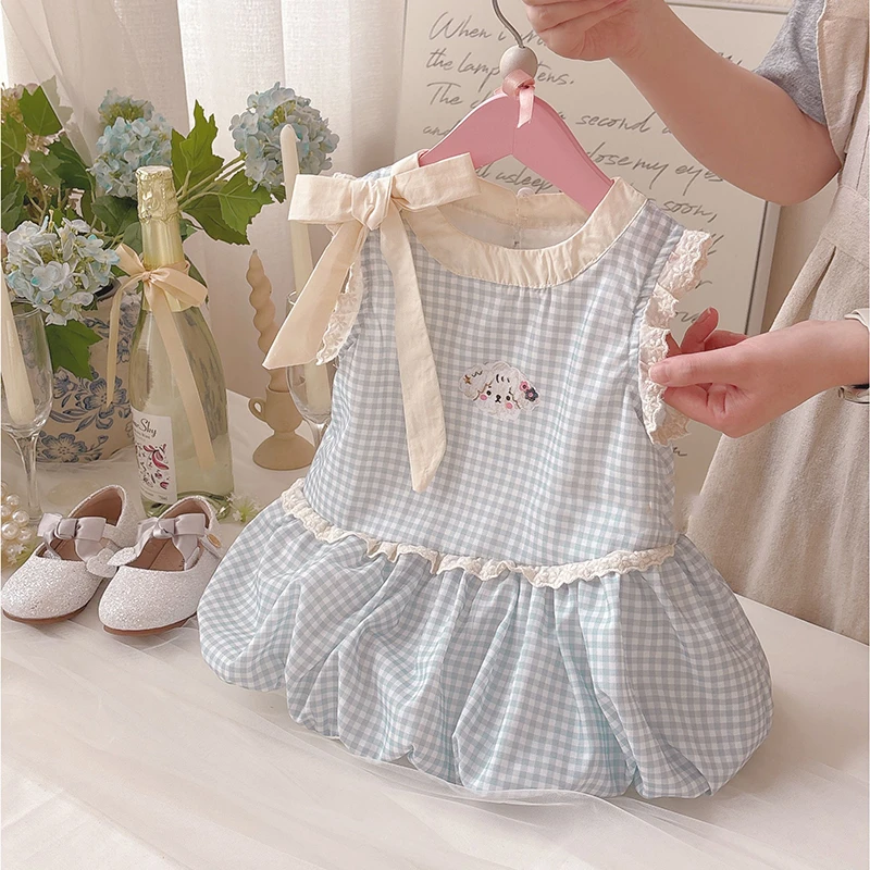 2025年儿童女童宝宝夏季薄款格子日系韩版