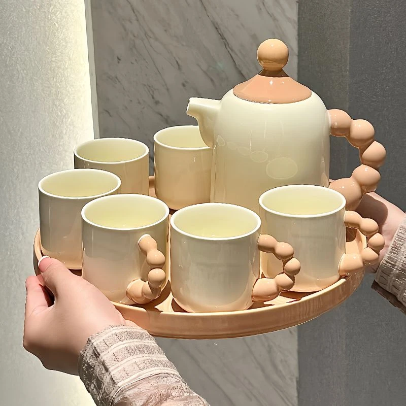 【新疆西藏包邮】高颜值轻奢简约北欧ins风家用客厅陶瓷茶杯茶壶