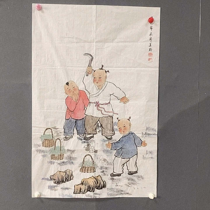 国画王美玲45/70手绘画❤️