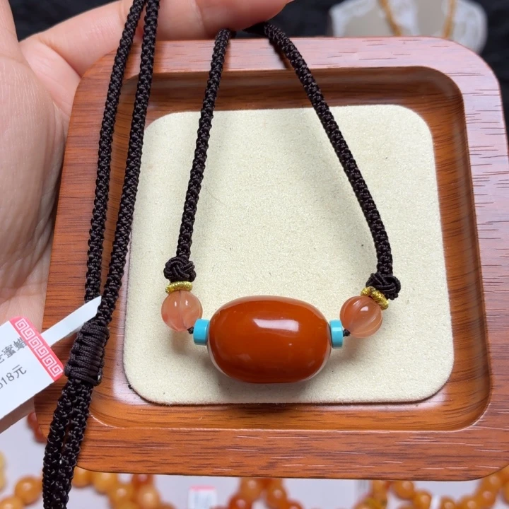 琥珀未镶嵌颈饰项链