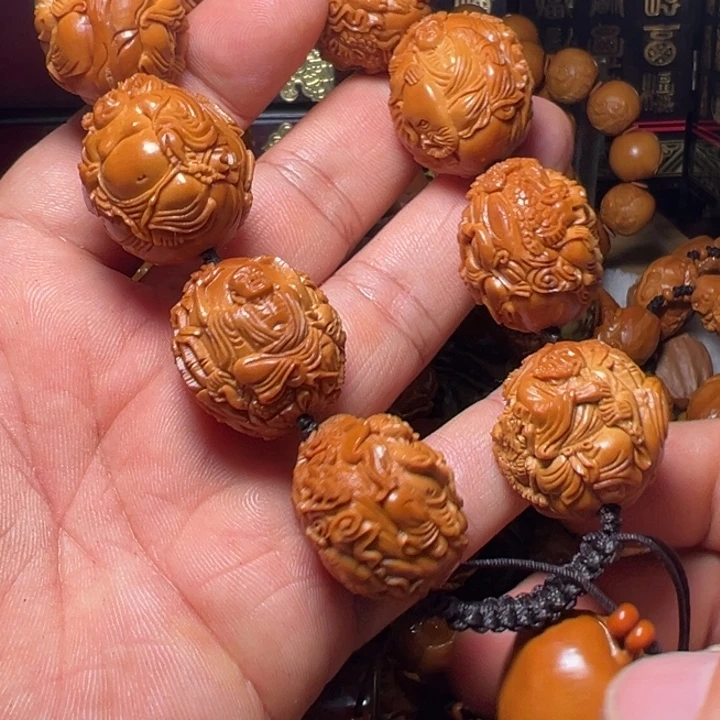 周***驰橄榄核手串/手链骑兽风景罗汉