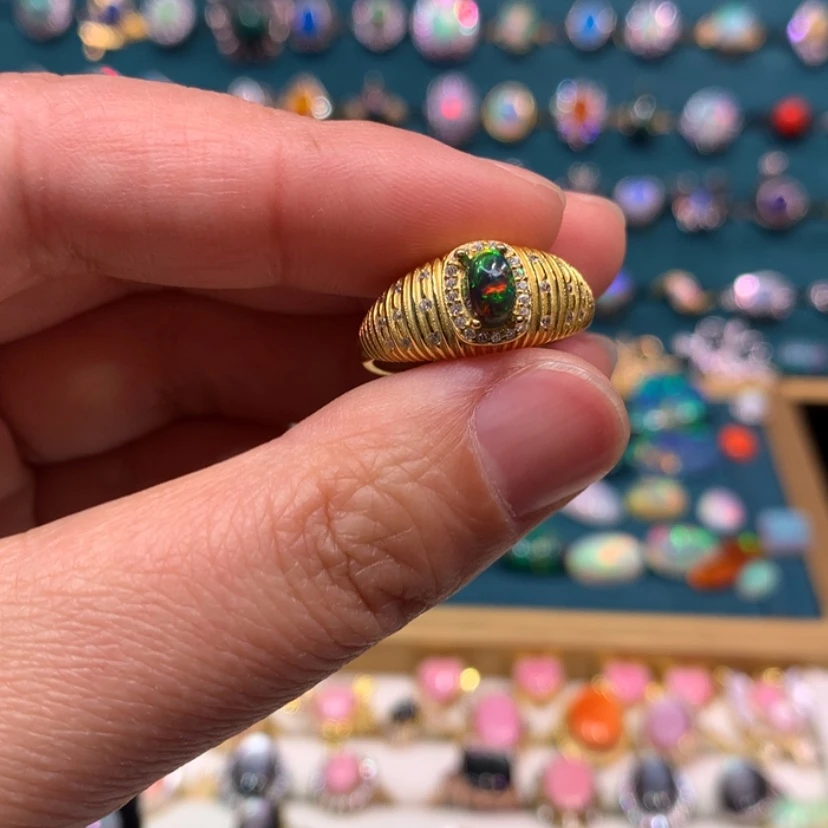 【闪购商品】欧泊银S925镶嵌戒指款式