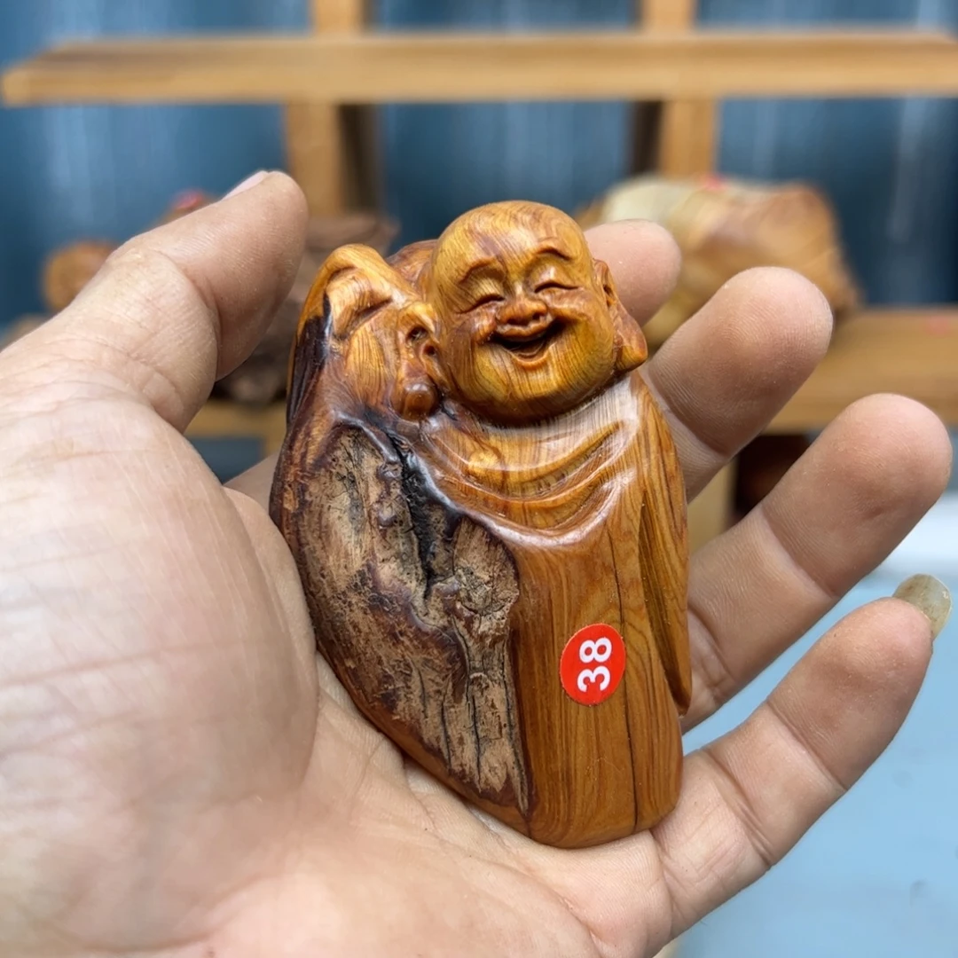 周***木崖柏木摆件手把件