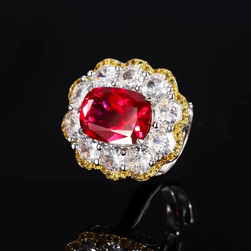 典藏轻奢-红宝石-高精切宝石戒指YB-476