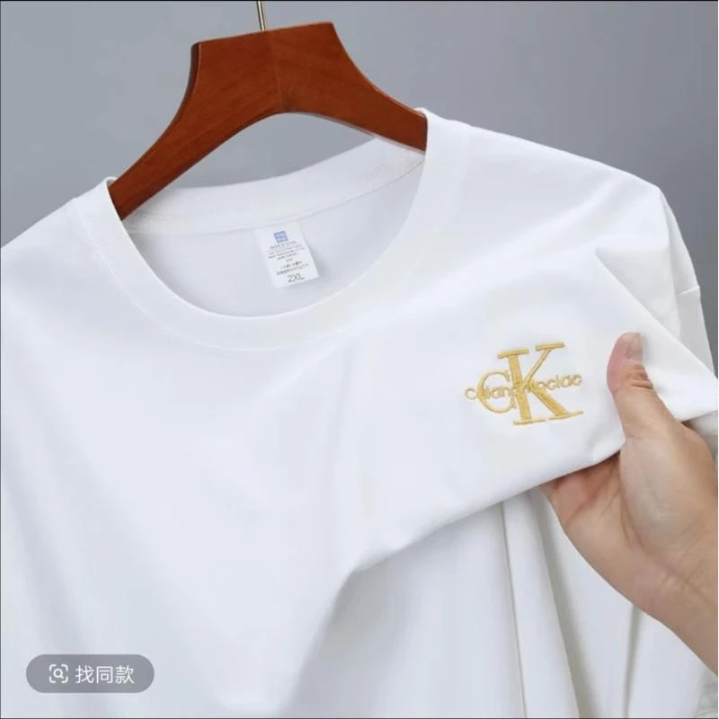 【刺绣版】夏季短袖男女同款休闲透气半袖修身圆领潮流时尚T