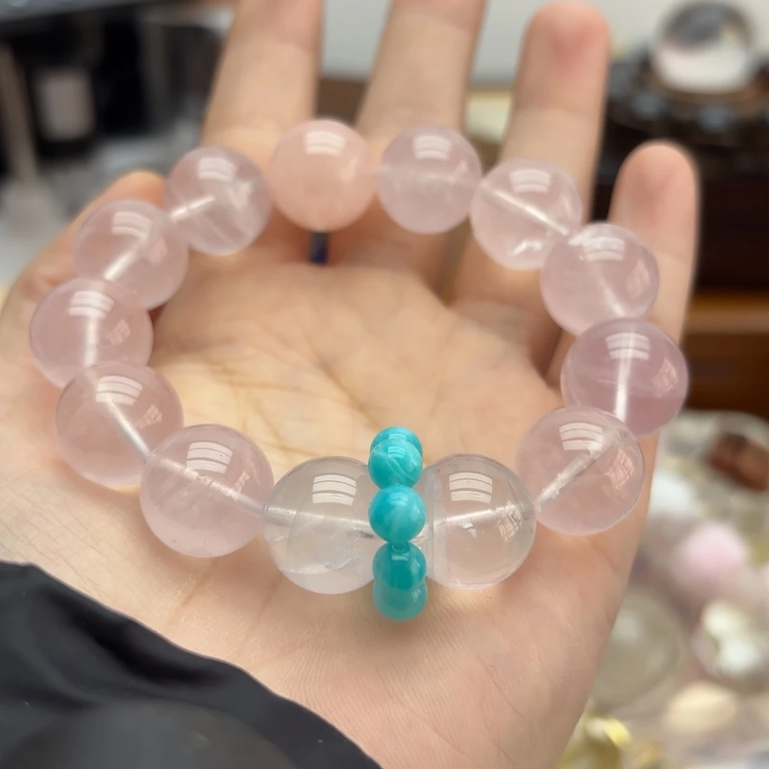 未镶嵌手链水晶粉水晶
