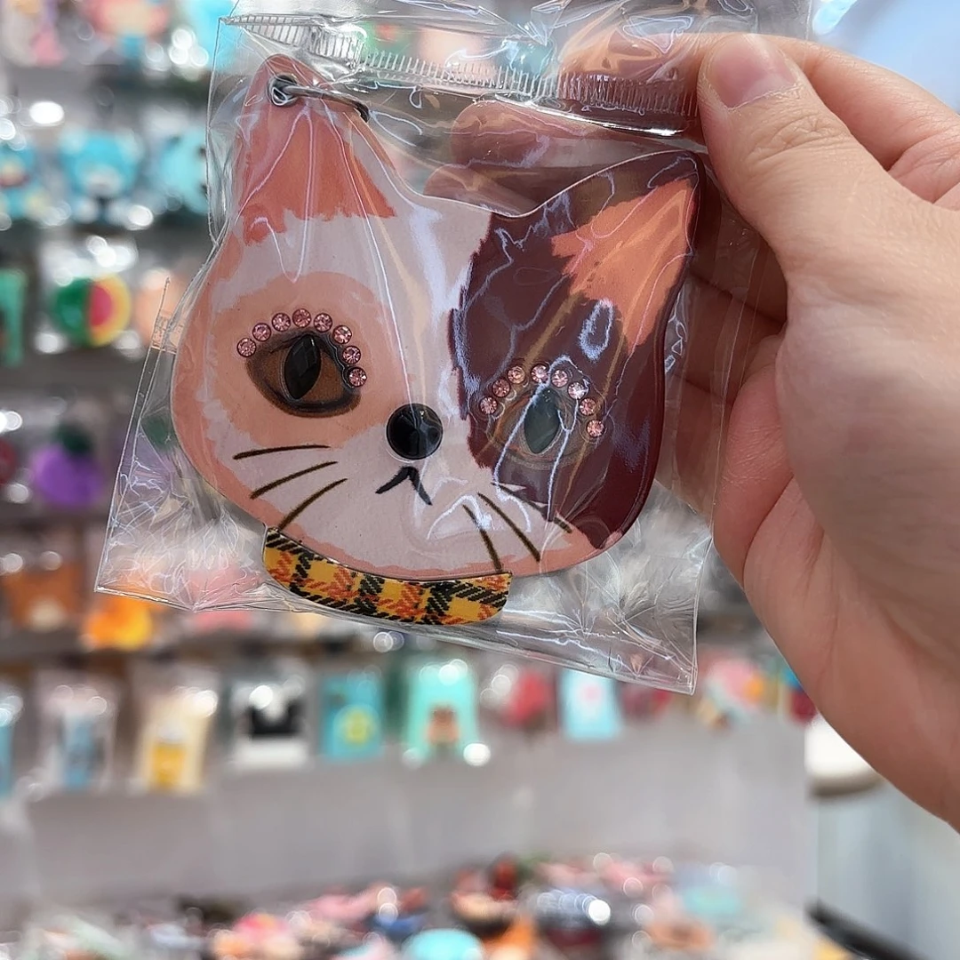 铁合金布艺钥匙扣镜子