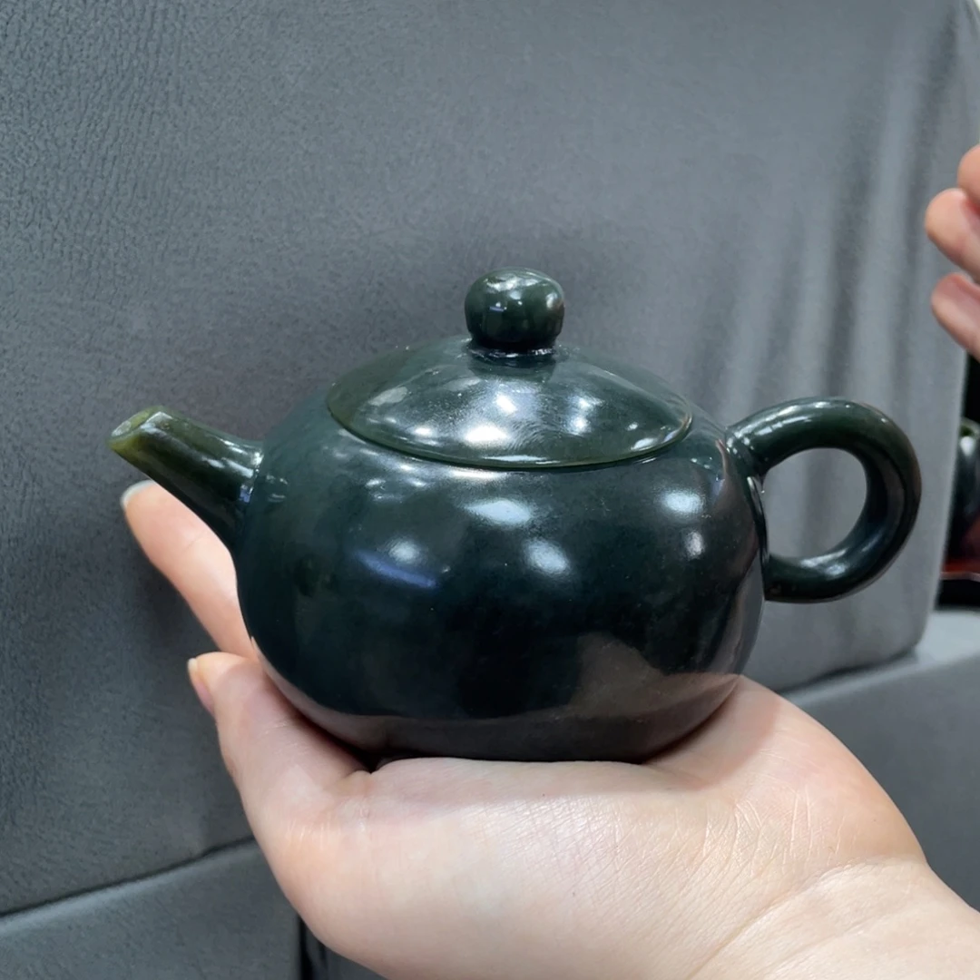 未镶嵌和田玉摆件和田玉茶壶未镶嵌