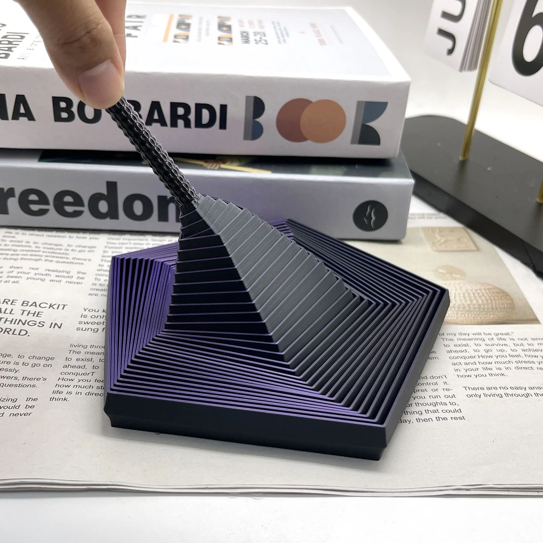 爆款3d打印五边形新品手柄螺塔魔幻几何立体螺旋儿童解压跨境玩具