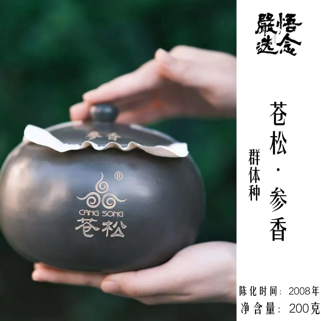 【嚴选】苍松六堡茶|2008年参香六堡茶原种群体种陶罐装200g
