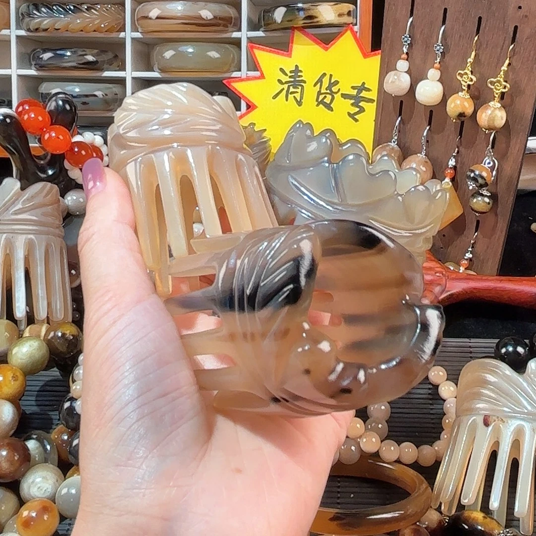 云***衣纯铜锆石合金按摩梳