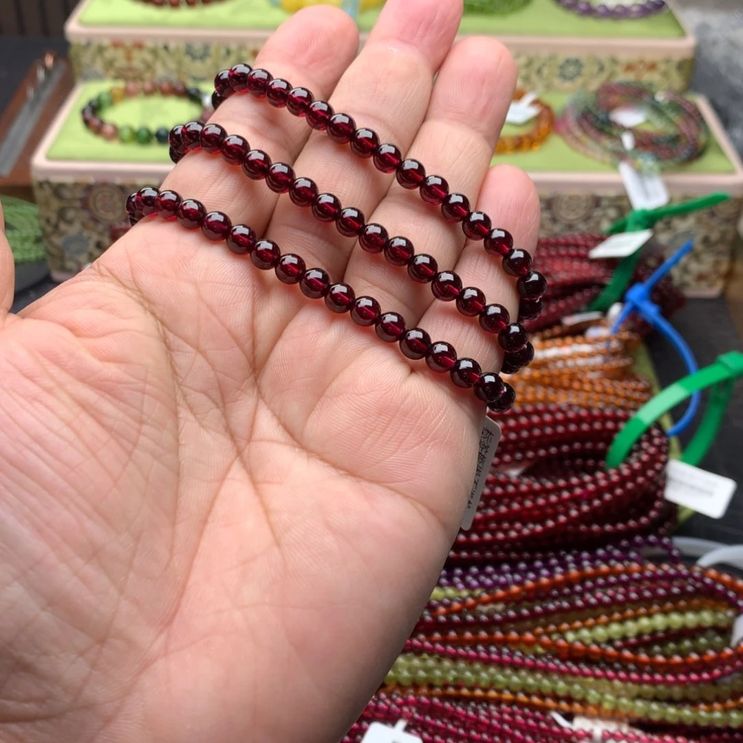 石榴石手串未镶嵌5.5