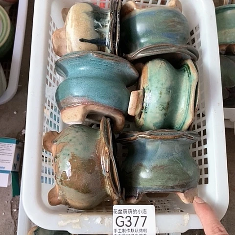 紫砂花盆377微瑕品口径6厘米左右